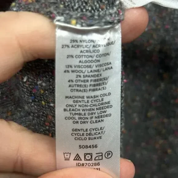 NWT LOU & GREY for LOFT Cowl Neck Sweater Oversized Sloucy Multi Purple Cozy - Picture 8 of 10